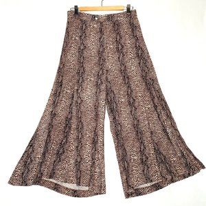 Anthropologie Pants Skirted Wide Leg Animal Print Trouser Petite Womens Sz 6